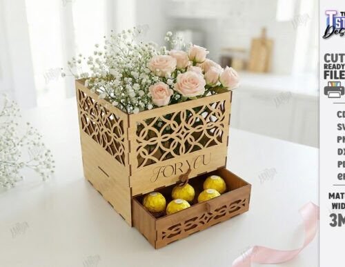 Flowers And Chocolate Box Laser 144622799 Creativo Digital